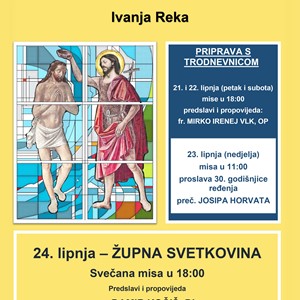 Proslava župnog blagdana sv. Ivana Krstitelja u Ivanjoj Reki